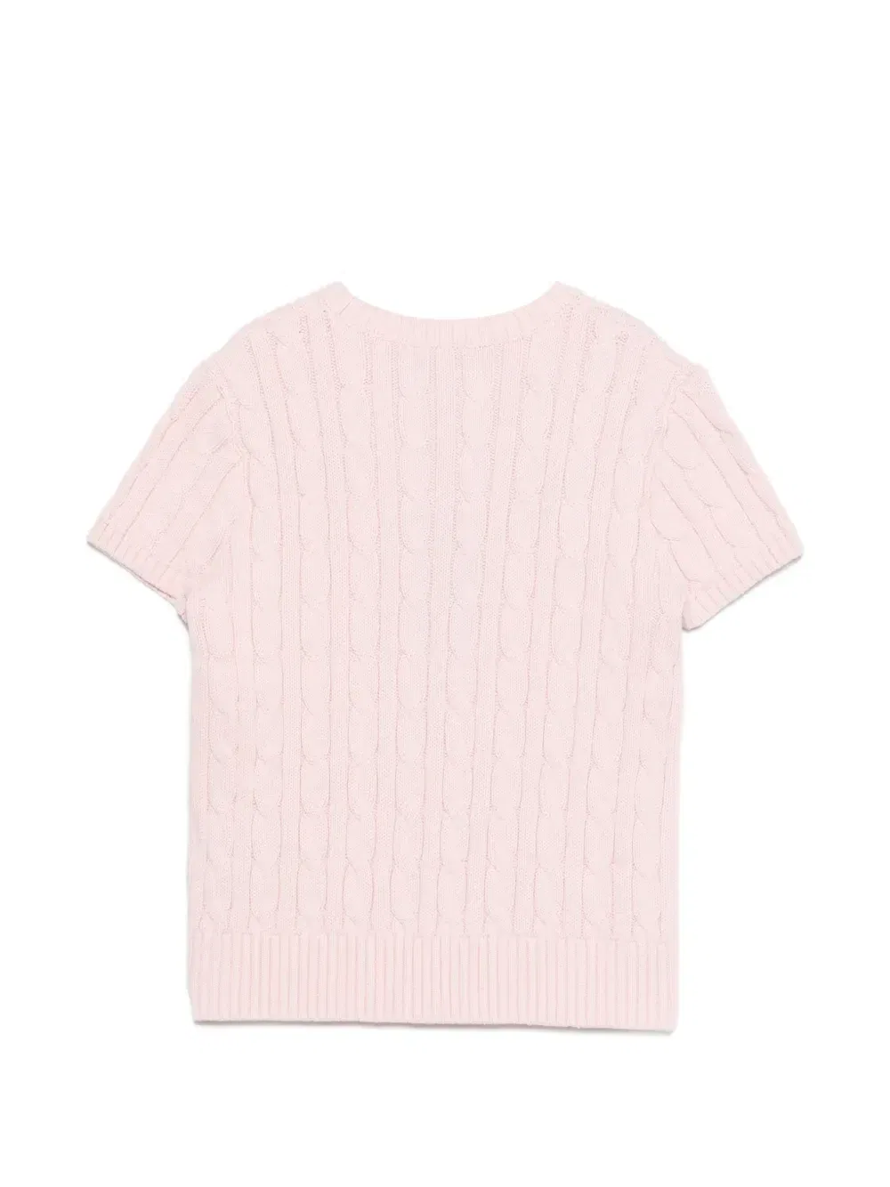 Футболка фактурной вязки с карманом Polo Ralph Lauren Kids, розовый — фото 2