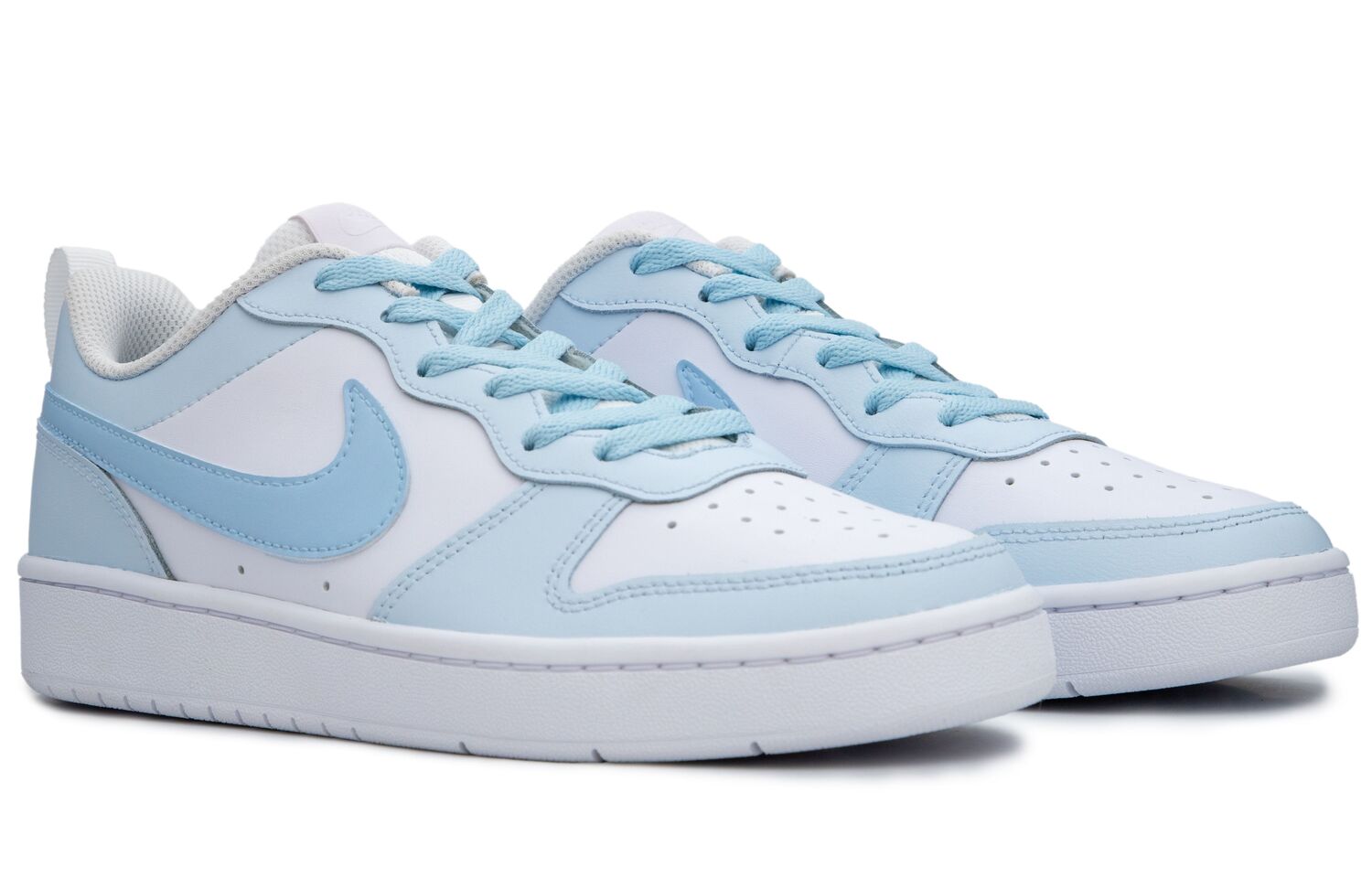 Nike Court Borough Raspberry Milkshake Легкие Амортизирующие Противоскользящие Кроссовки для Скейтбординга Low Top Белый Синий — фото 4