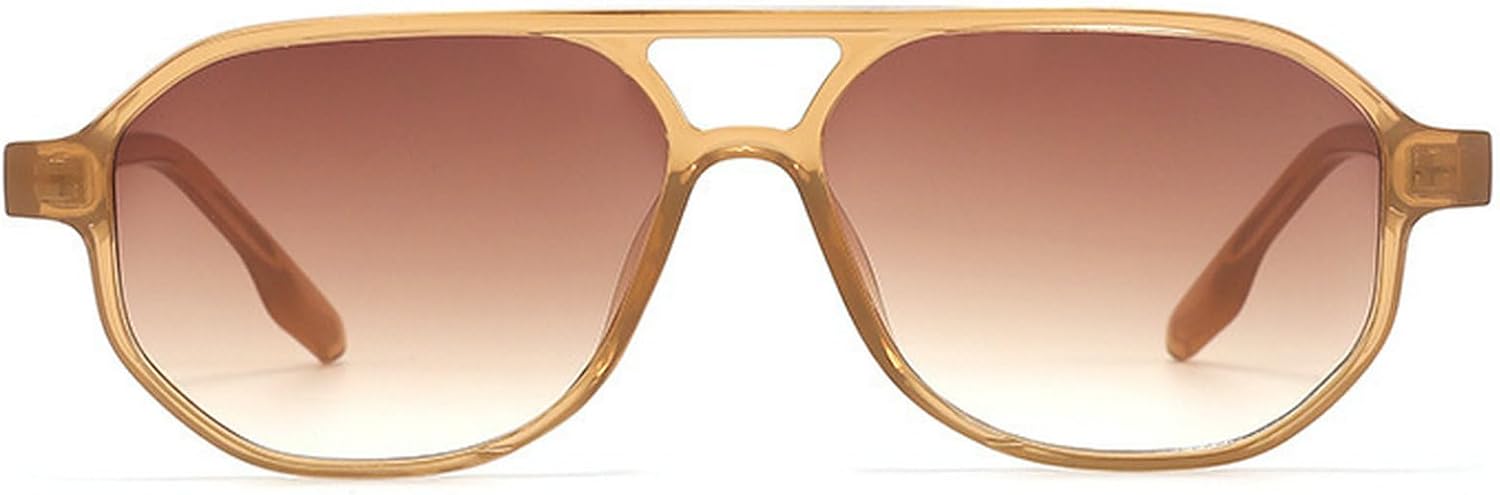 

Ретро-солнцезащитные очки в стиле 70-х для женщин и мужчин, классические квадратные винтажные модные шестиугольные очки 2025, женские солнцезащитные очки UV400 mincl, Brown