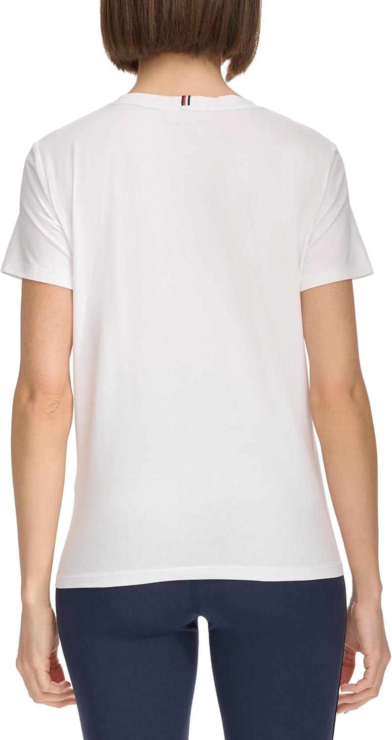 Женская футболка с графическим логотипом Tommy Hilfiger, White — фото 4