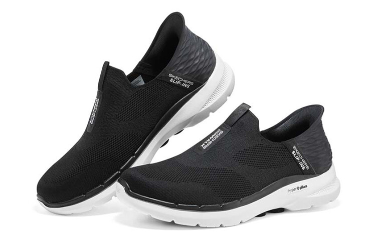 Go Walk 6 Кроссовки для мужчин с низким верхом, черные/белые Skechers — фото 3
