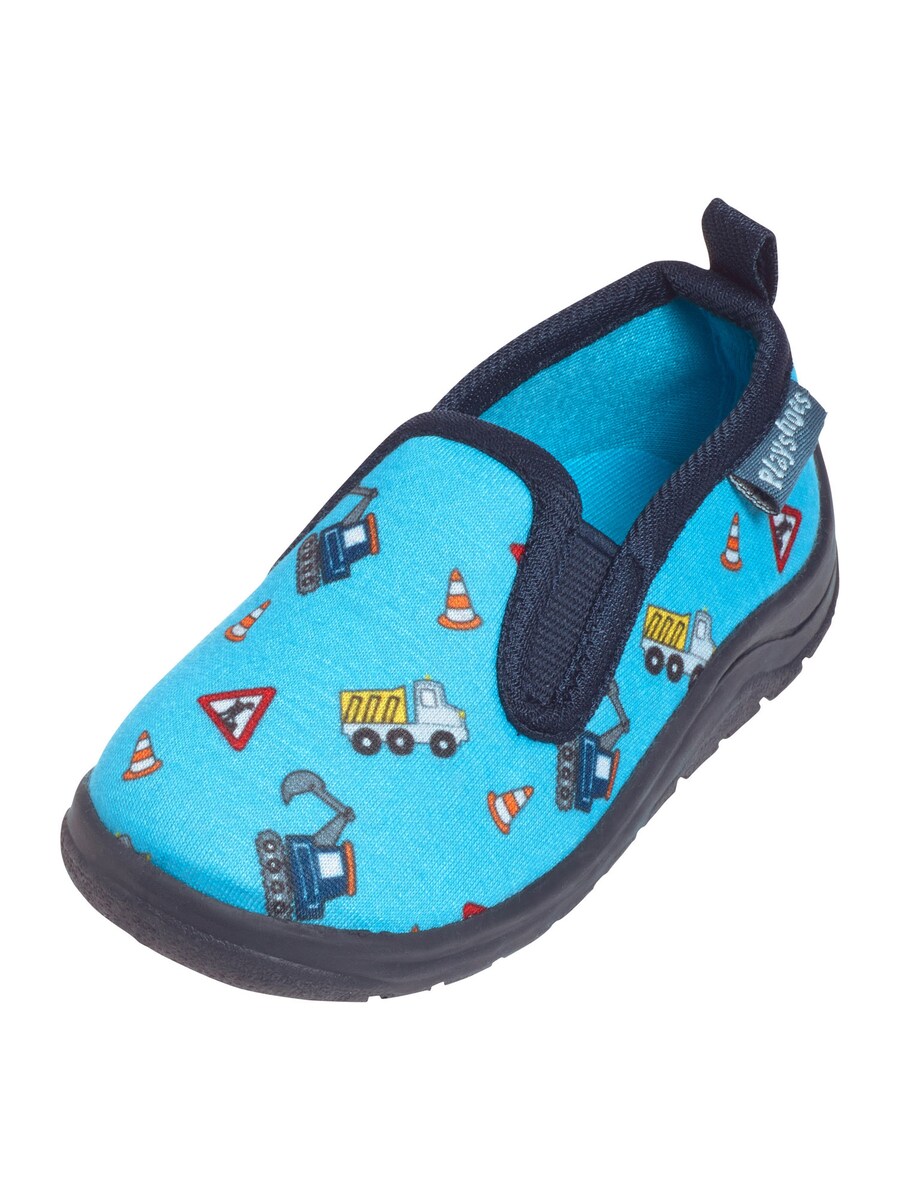 

Тапочки PLAYSHOES Baustelle, цвет Turquoise/Dark blue
