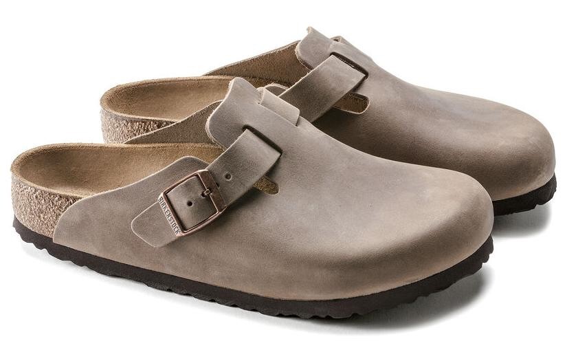 Мюли Birkenstock Boston Oiled Leather узкие унисекс, светло-коричневый — фото 4