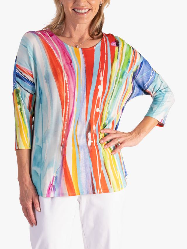 

Топ батвинг с художественной полоской chesca, Multi/White