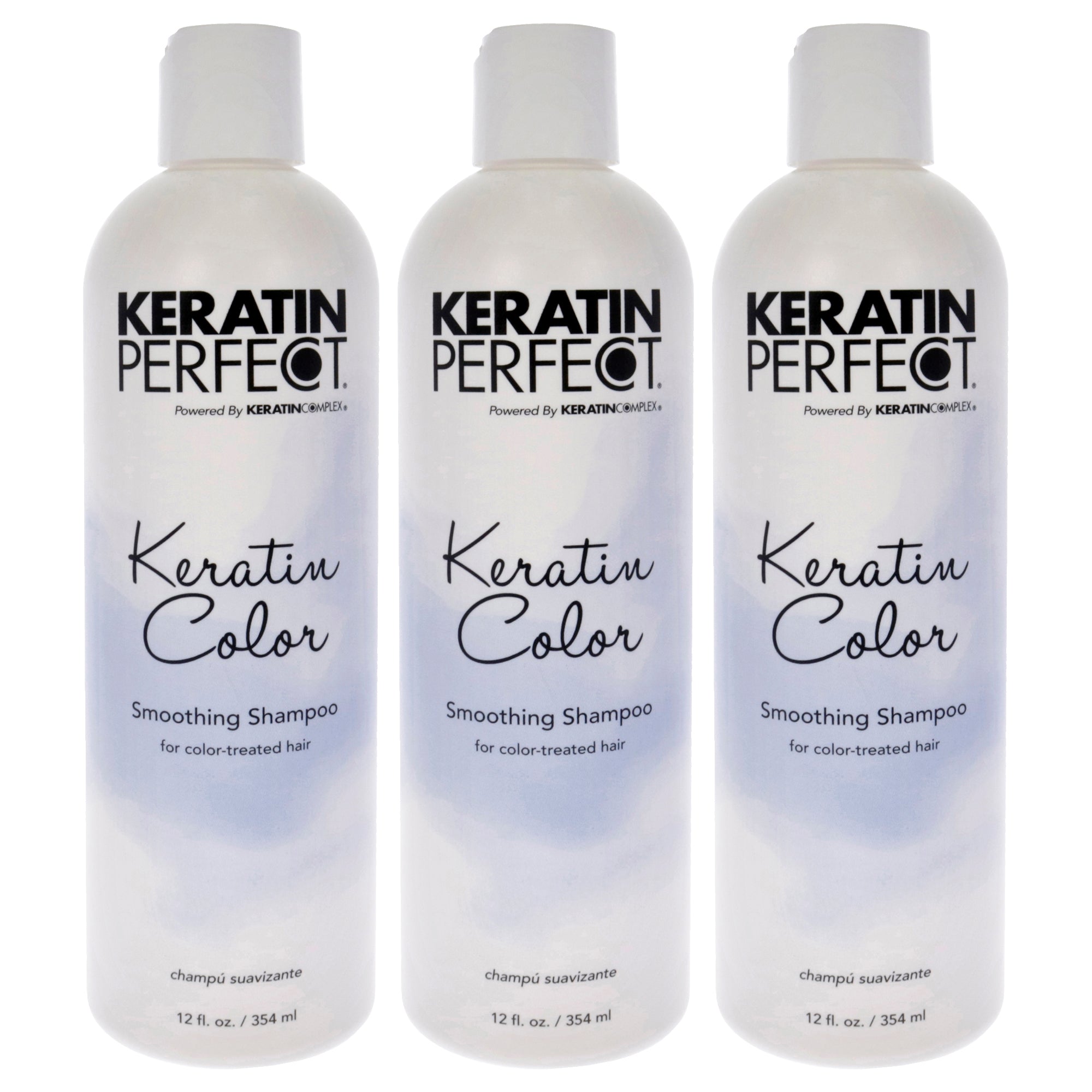 Шампунь для окрашивания волос Keratin Color Shampoo от Keratin Perfect для мужчин и женщин - 355 мл - упаковка из 3 штук, прозрачный