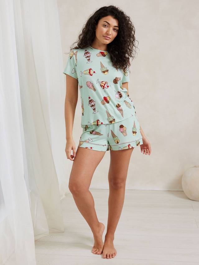 

Комплект пижамы с коротким рукавом Ice Cream Chelsea Peers, Green/Multi