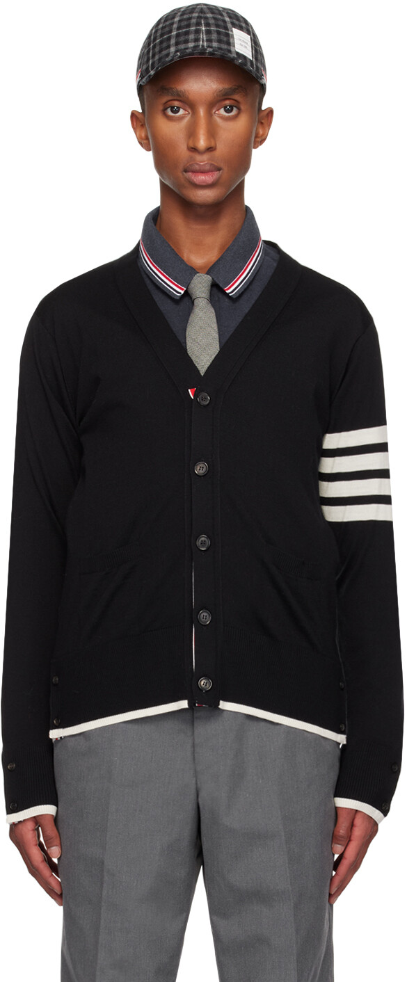 

Кардиган свободного кроя из тонкой шерсти с 4 планками Thom Browne