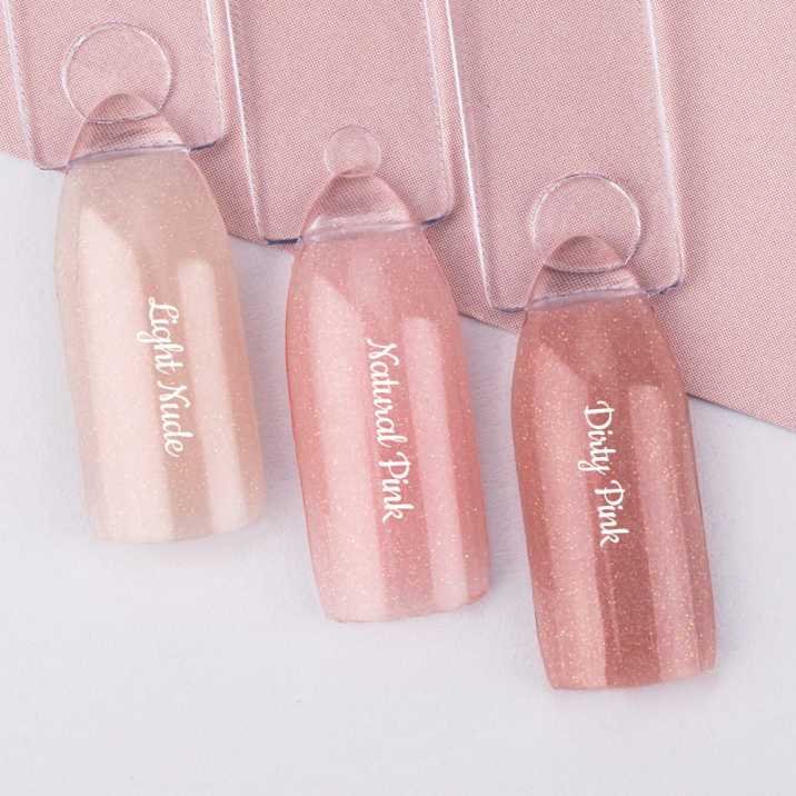Molly Lac, гель для наращивания ногтей, Porcelain Sparkle Gel Laskovska Dirty Pink, 50 мл — фото 2