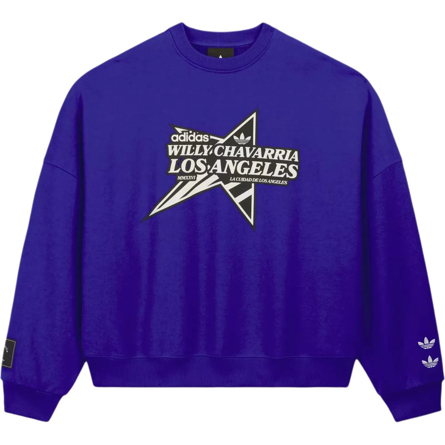 Толстовка Unisex Willy Chavarria Los Angeles Chavarria Star Logo Adidas Originals, semi-transparent синий