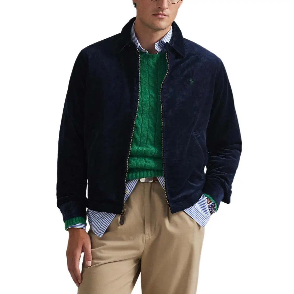 Polo Ralph Lauren Восьмишовный вельветовый ветровка, Dark Blue — фото 4
