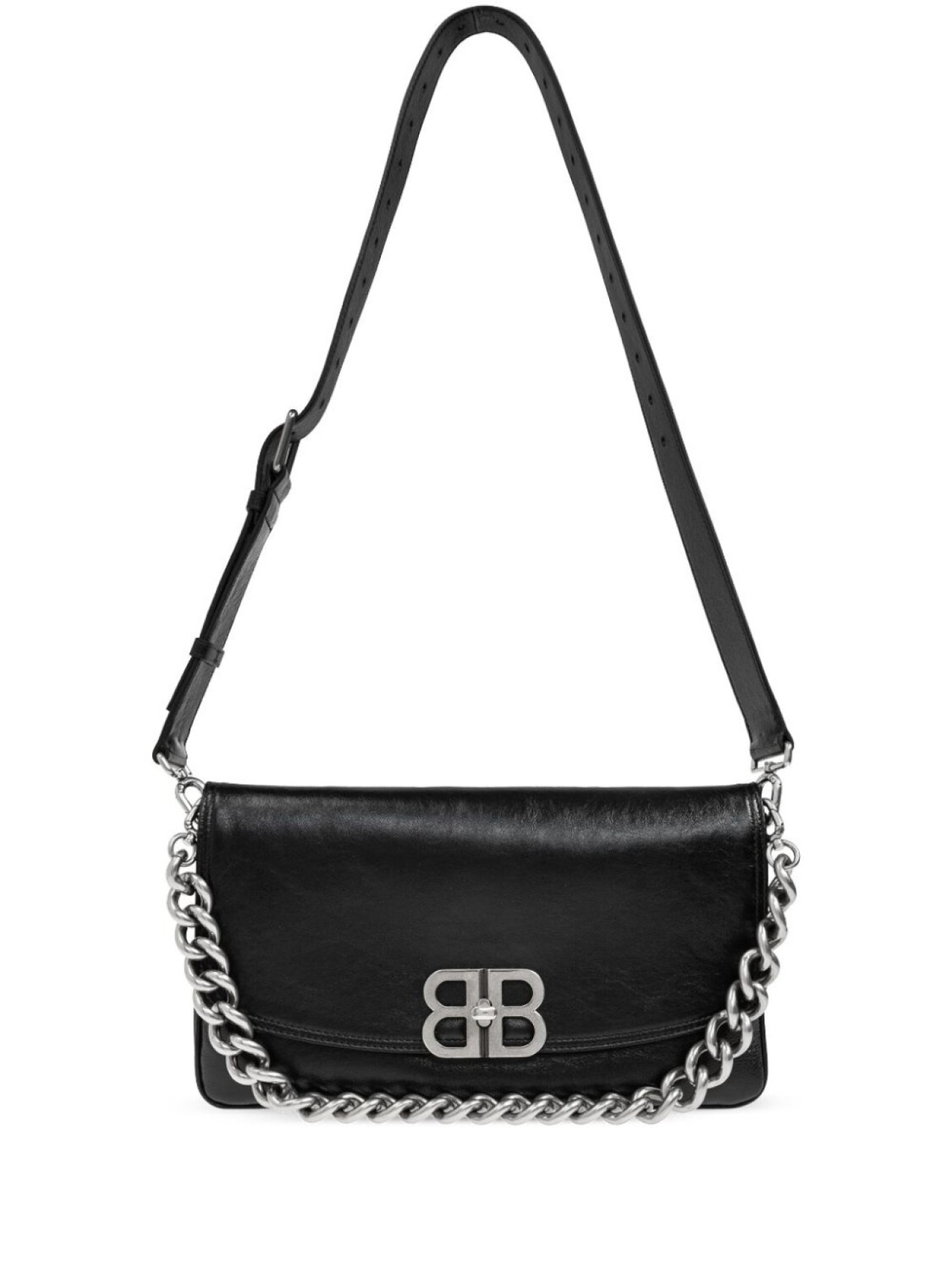 

Сумка Balenciaga Medium BB Soft Flap через плечо, черный