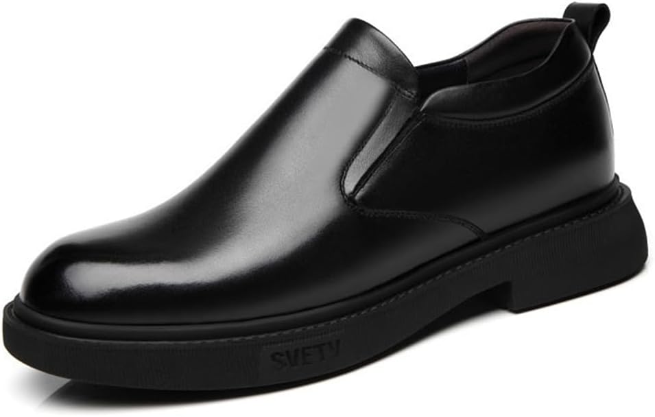 

Мужские слипоны YGCEEIA с незаметным увеличением роста, оксфорды, туфли с подъемом на 3,14'', скрытый каблук, формальная офисная обувь, черный