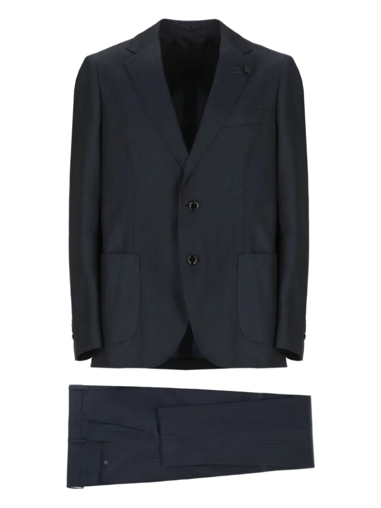 

Однобортный хлопковый костюм Lardini, синий