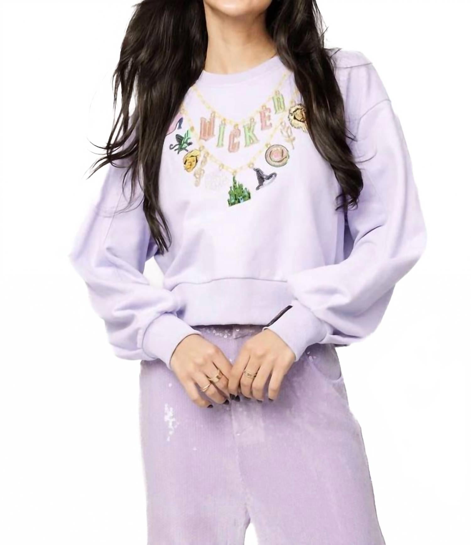 

Лицензированная толстовка с ожерельем Wicked Charm в лавандовом цвете Queen Of Sparkles, лавандовый