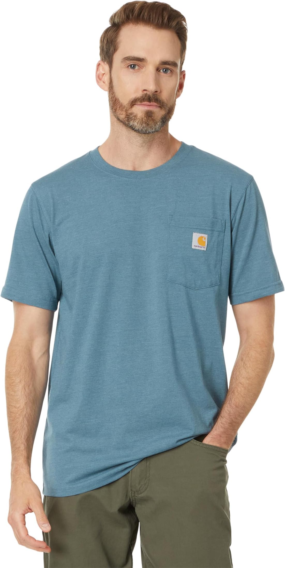 

Футболка Carhartt Relaxed Fit Lightweight Pocket Short-Sleeve C Graphic T-Shirt, цвет Thundercloud Heather