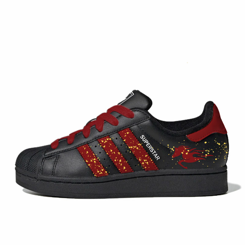 Superstar 2 Galloping Horse Chasing The Stars Horse Year Shopping Bag низкие кроссовки для скейтбординга Unisex Adidas Originals, черный красный — фото 3