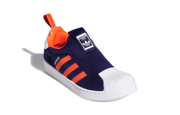 Кроссовки суперзвезда 360 маленький ребенок Adidas, синий — фото 3