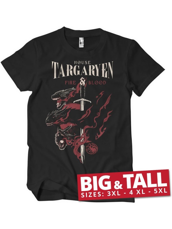 

Футболка House Targaryen Big & Tall T-Shirt Game of Thrones, черный