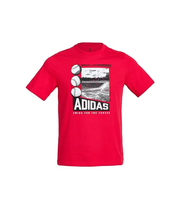 Футболка с принтом Baseball Poster Adidas Kids, Pure Ruby