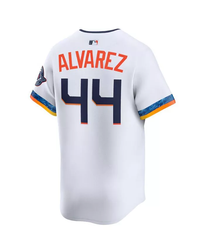Мужская майка игрока Yordan Alvarez White Houston Astros 2025 City Connect Limited Nike — фото 3