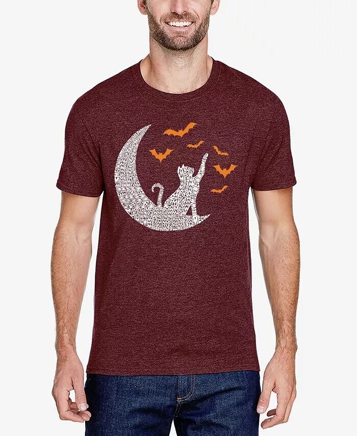 

Футболка мужская Lunar Bats Premium Blend Word Art LA Pop Art, красный