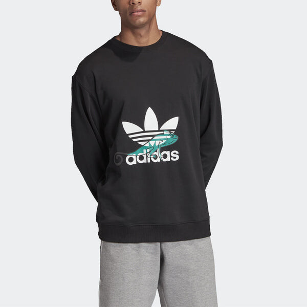 Толстовка adidas originals Sweatshirt Print Men Black, черный — фото 4