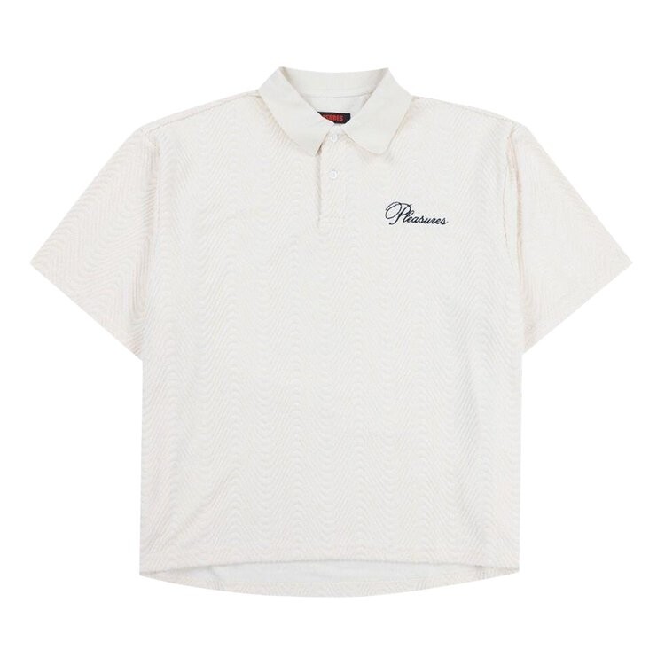 

Поло Pleasures Zen Terry Boxy Polo, белый