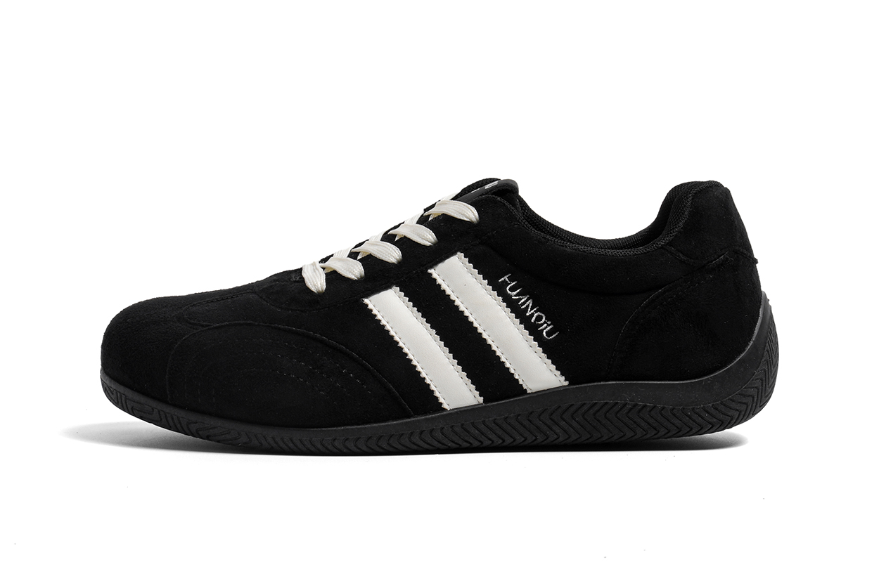 

Мужские низкие скейтборд-кроссовки Slip Resistant Abrasion Resistant HUANQIU, черный