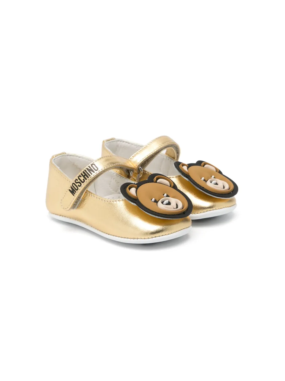 

Балетки Teddy Bear Moschino Kids, золотой
