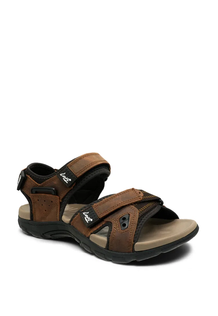 Мужские сандалии slip-on, искусственная кожа, классические повседневные, 250441265 Louis Cuppers, кофейный — фото 2