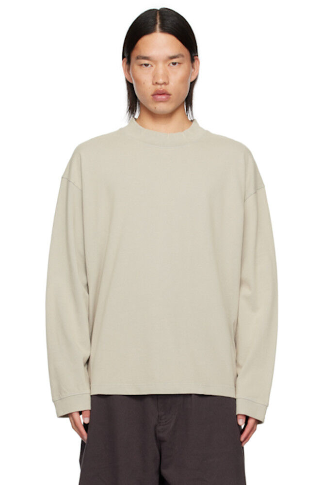 

Бежевая футболка свободного кроя с длинным рукавом Acne Studios