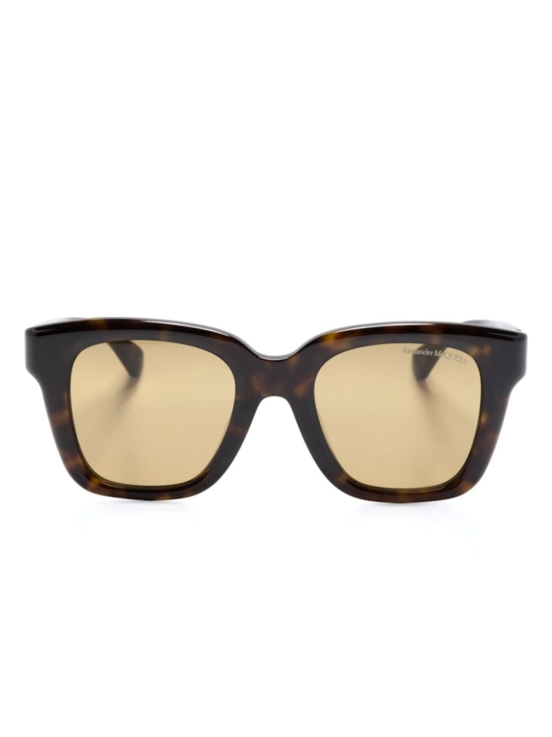

Alexander McQueen Eyewear солнцезащитные очки в квадратной оправе черепаховой расцветки, коричневый