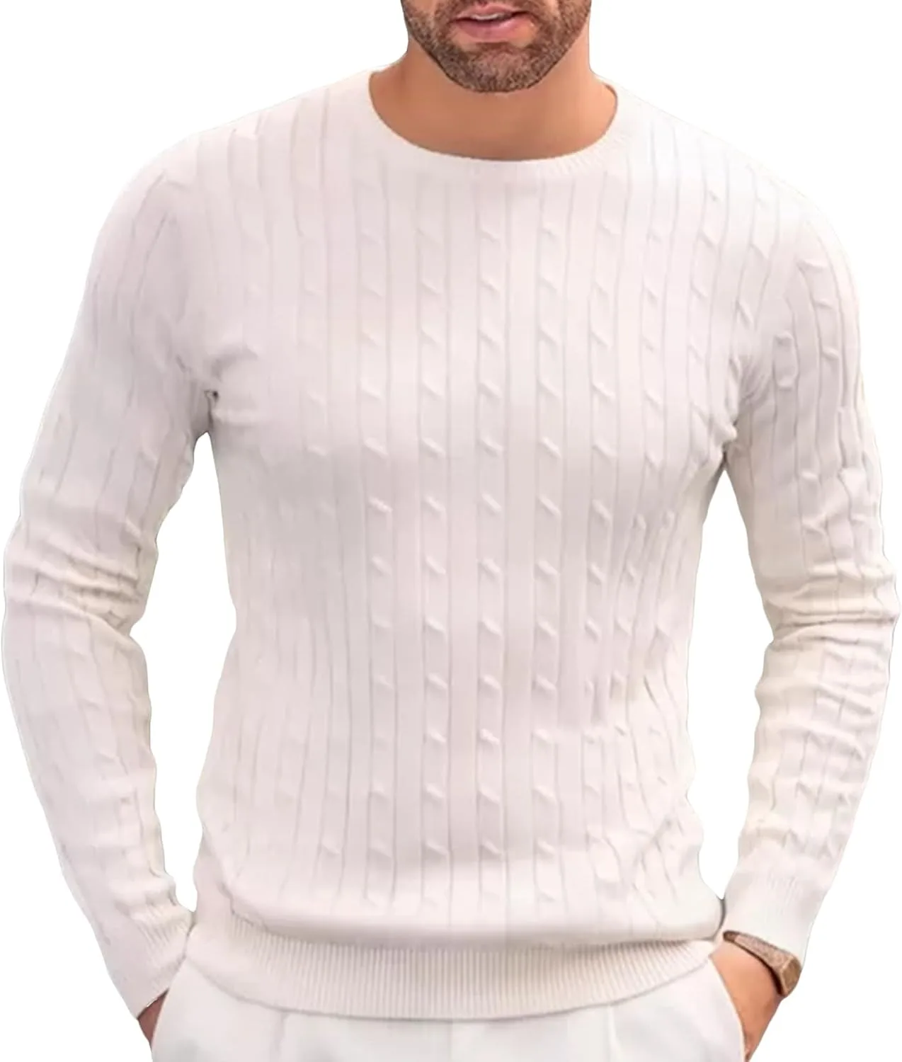 

Мужской свитер-пуловер Casual Slim Fit Maiyifu-GJ