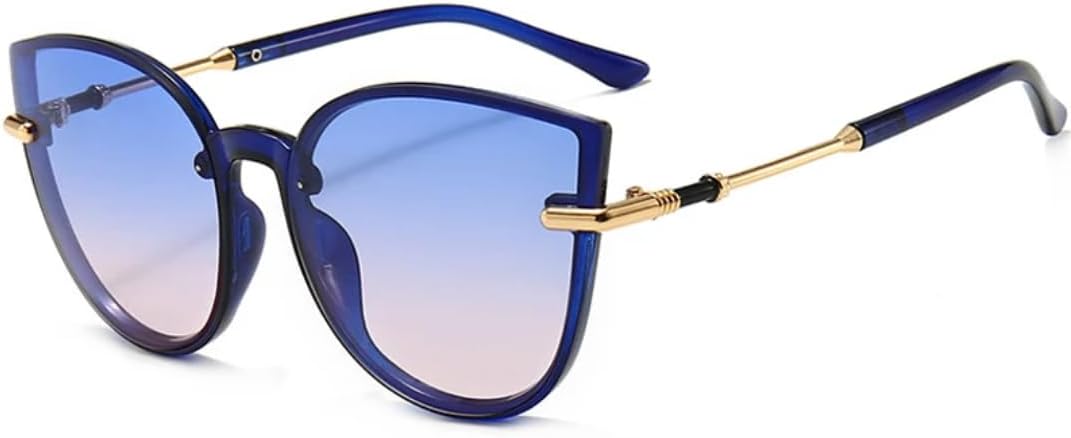 

Солнцезащитные очки с защитой UV400 | «Кошачий глаз», большая оправа, цветные линзы | для женщин и мужчин, для занятий спортом на открытом воздухе и вождения DSVIGF, Blue Pink