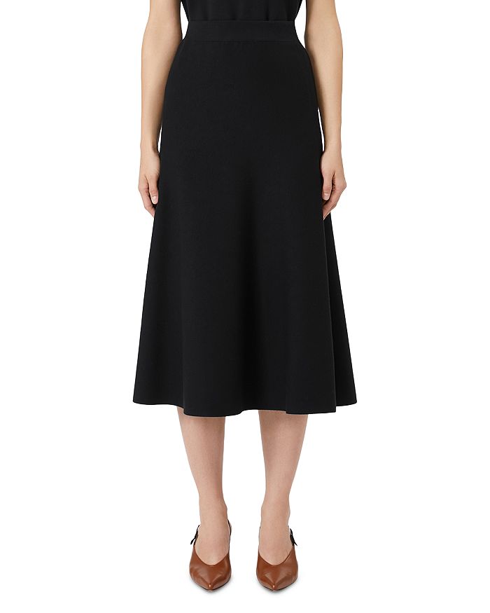 

Юбка вязаная с расклешенным подолом Max Mara Studio, синий