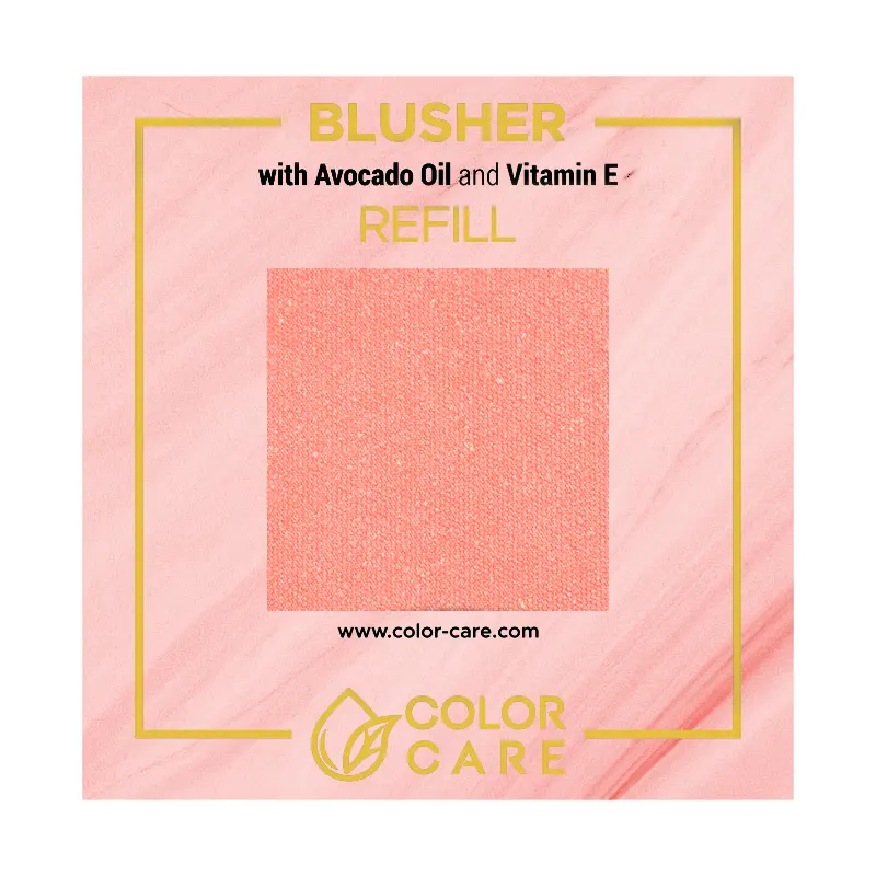 

Матовые веганские румяна - рефил - 02 Color Care Coral, 8 гр