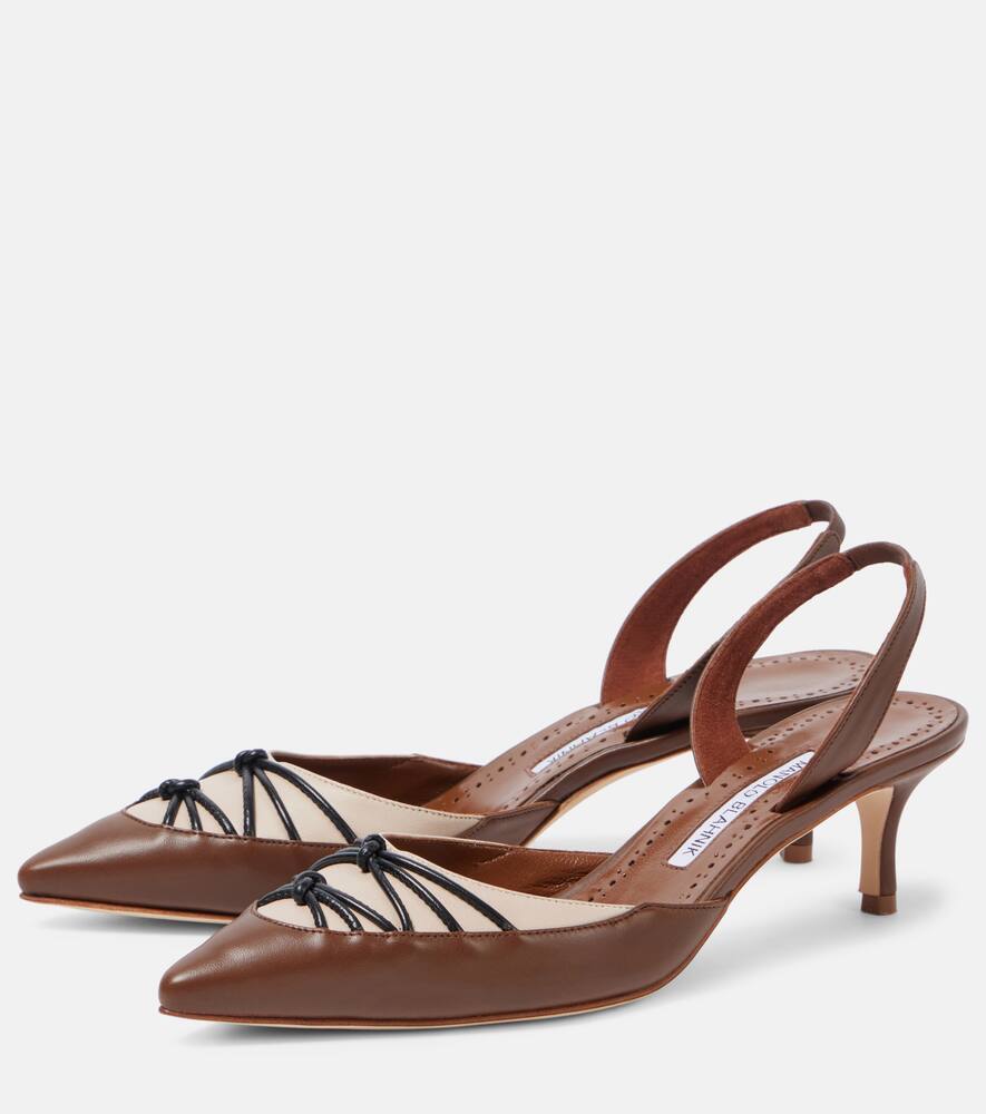 Maretsli 50 кожаные туфли-лодочки на ремешке Manolo Blahnik, 2079 Dbrw/2601 Mnud — фото 4