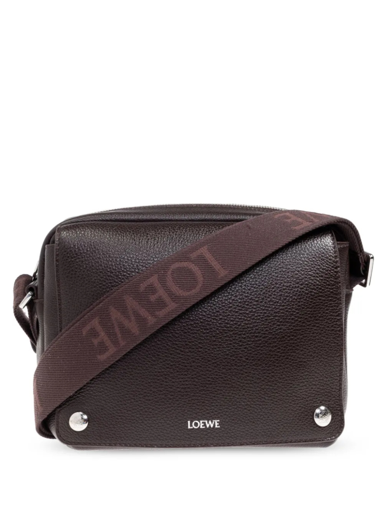 

Сумка-мессенджер LOEWE Pebble среднего размера, коричневый