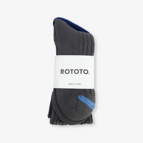 

Толстые трикотажные носки из хлопчатобумажной смеси в рубчик Rototo, черный