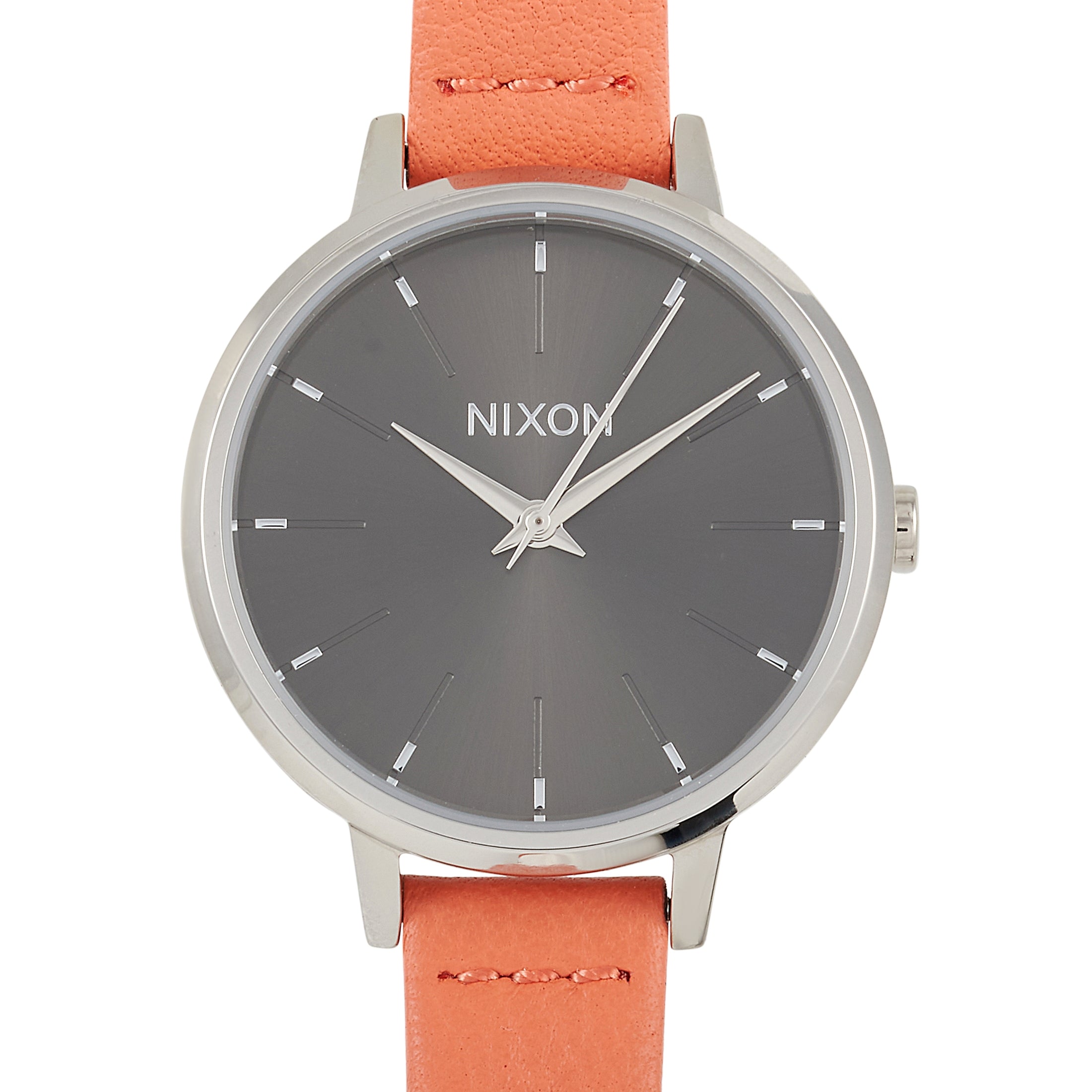 

Часы Nixon Medium Kensignton из кожи 32 мм, серебристые/черные/красные, из нержавеющей стали A1261-2958