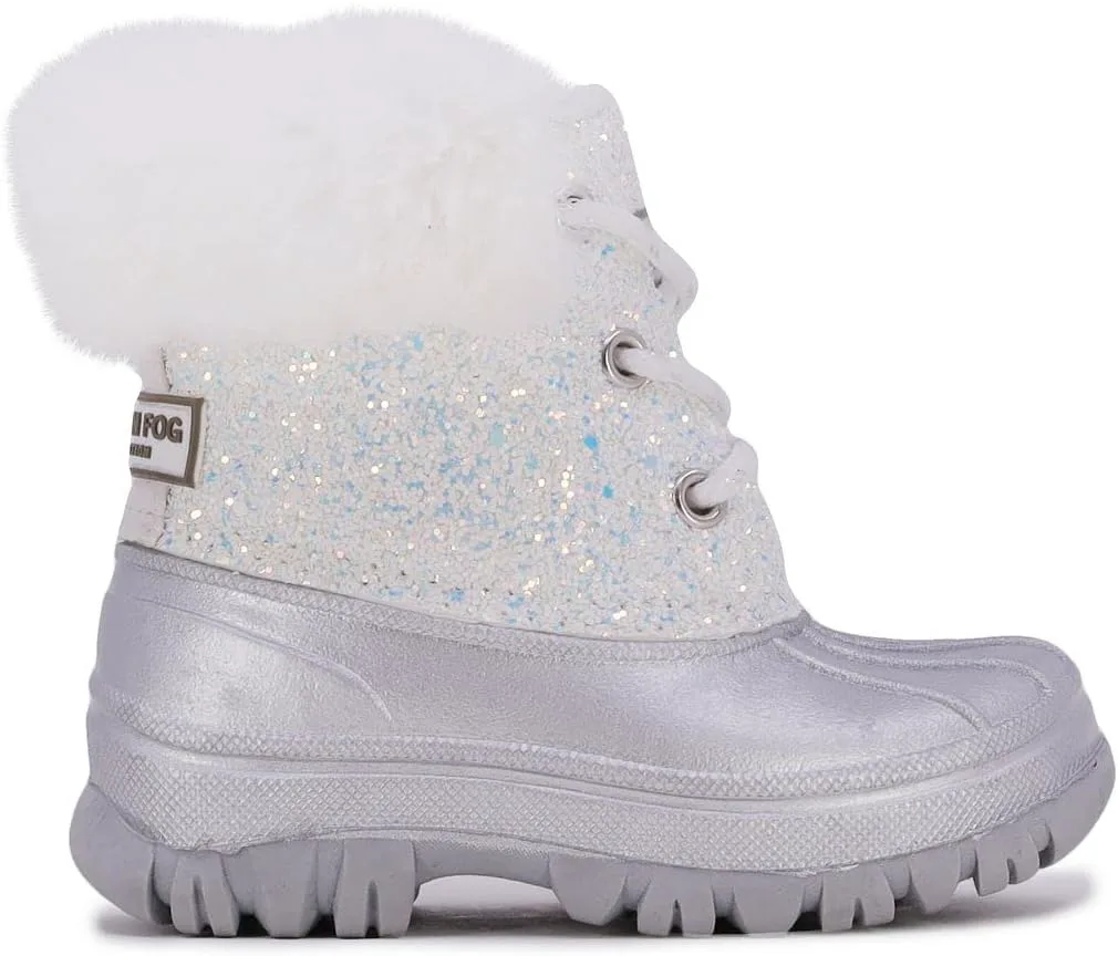 Зимние сапожки для девочек LONDON FOG Toddler Tadley, утепленные, для холодной погоды, модные снежные сапоги, белый — фото 4