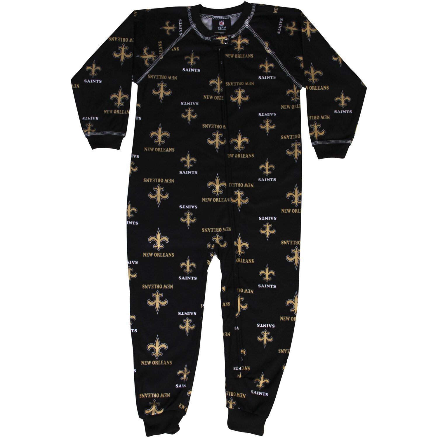 

Комбинезон с молнией и реглан для малышей New Orleans Saints - черный Outerstuff