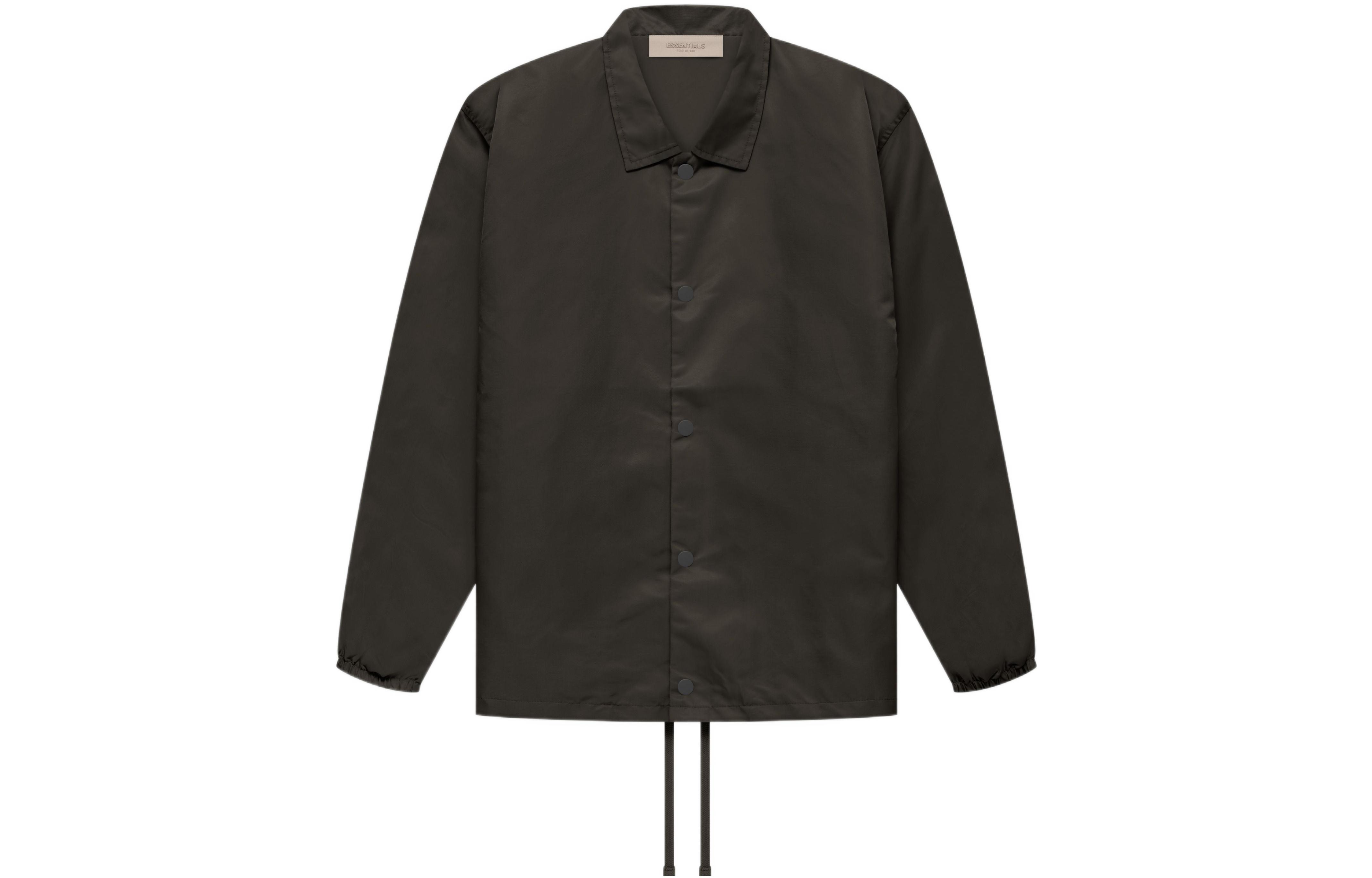 Fear Of God Essentials Нейлоновая куртка тренера, Gray Black — фото 3