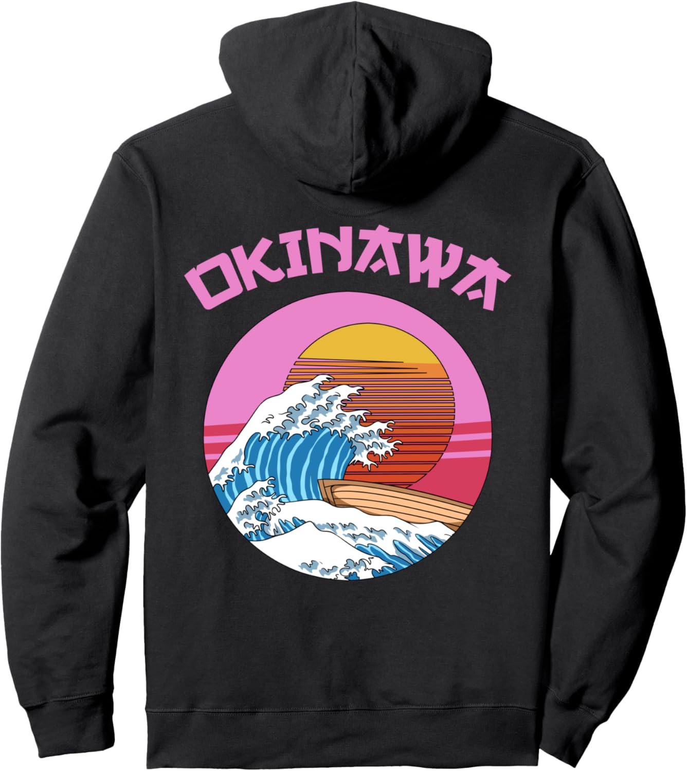 

Винтажная толстовка Kanagawa Wave Japan Kanagawa Wave Okinawa Parka, черный