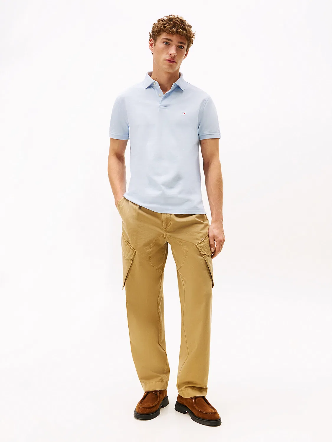Рубашка Tommy Hilfiger 1985 Regular Fit светло-голубого цвета — фото 3
