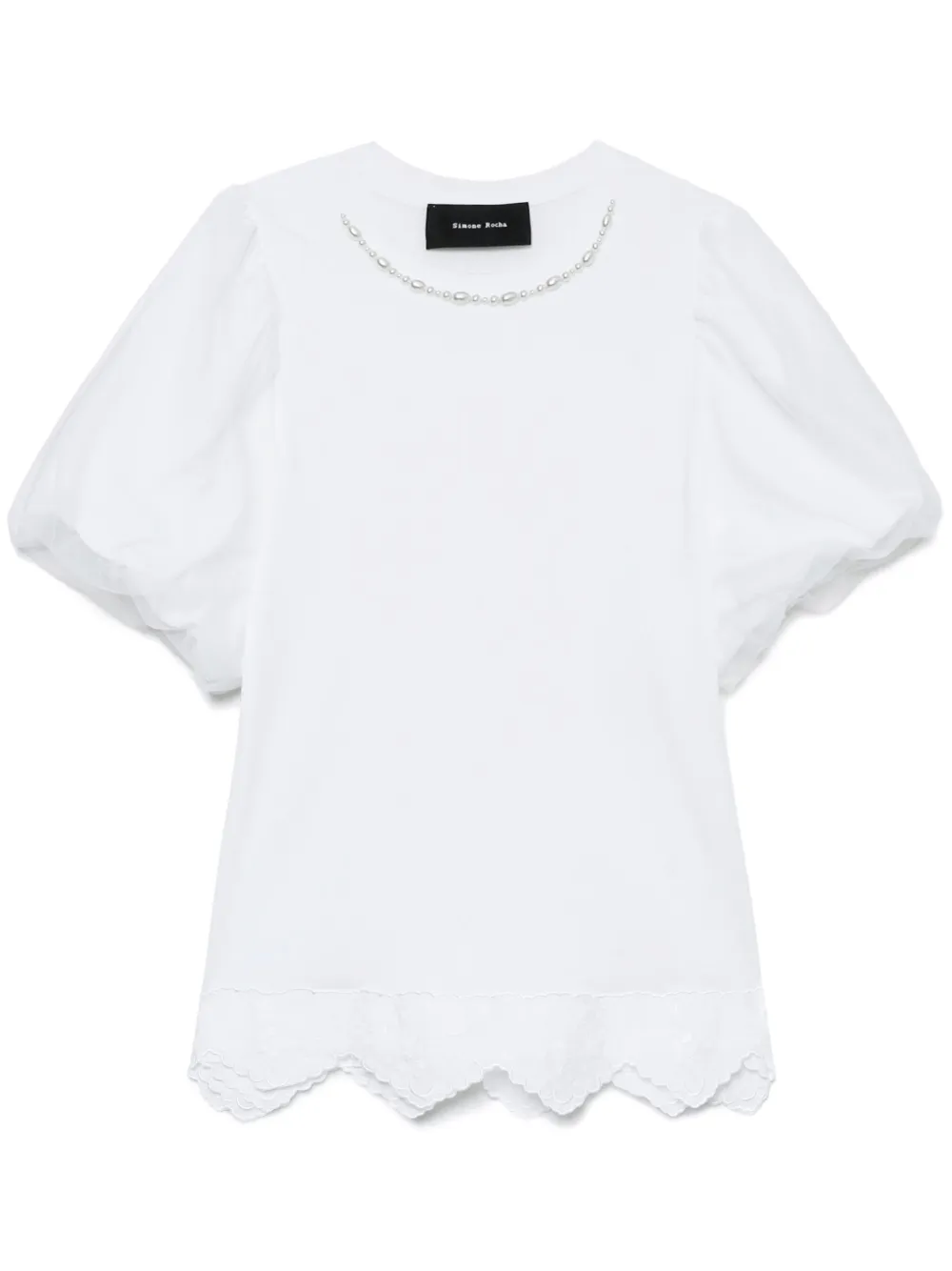 

Декорированная футболка Simone Rocha, белый