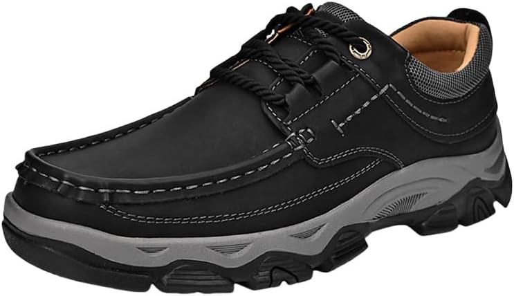 

Мужские удобные повседневные походные ботинки большого размера на толстой подошве. Обувь для активного отдыха и походов Clolinde, черный