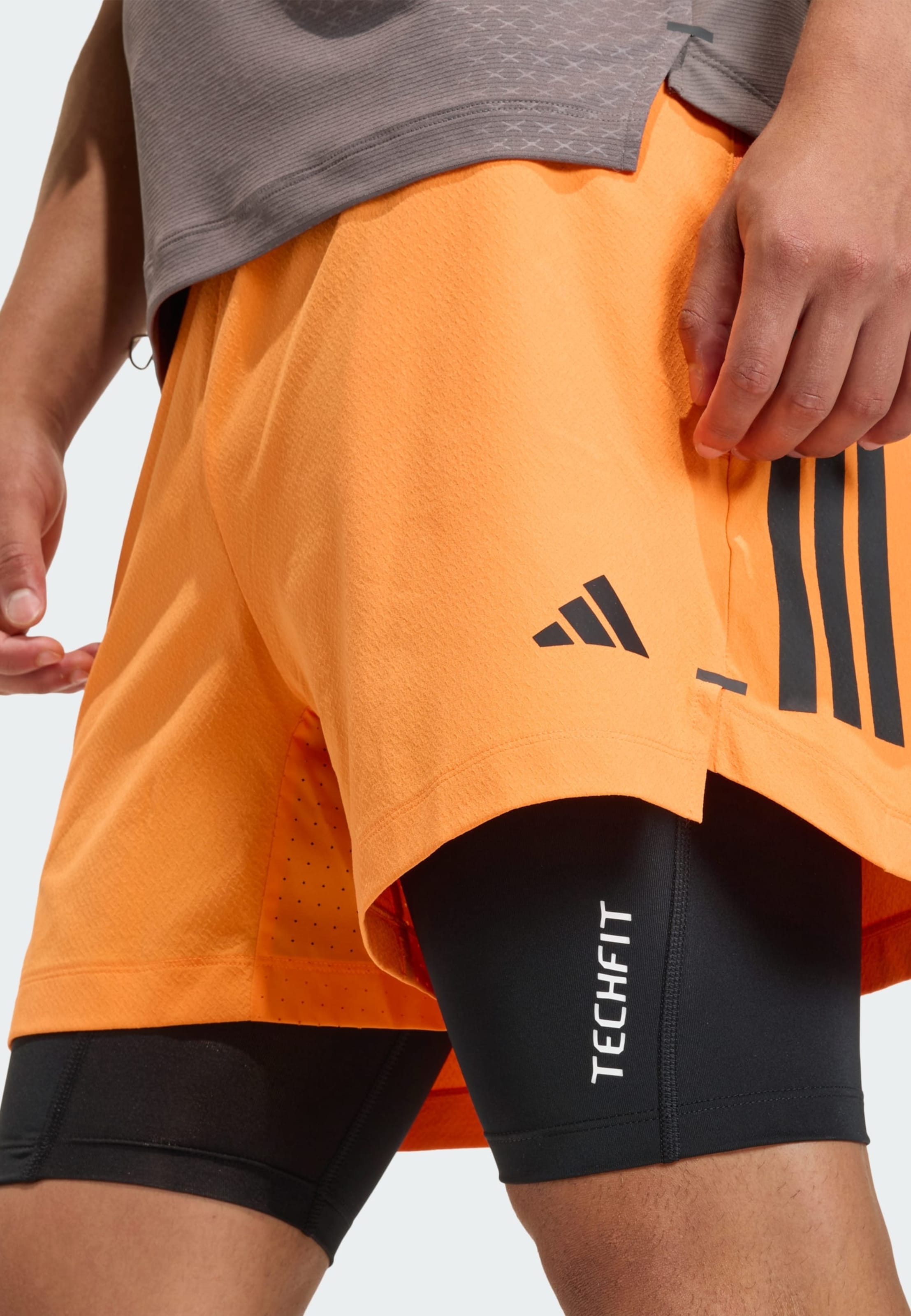 Adidas Performance Шорты для тренировок свободного кроя 'D4T PrimeLift' в оранжевом цвете — фото 4