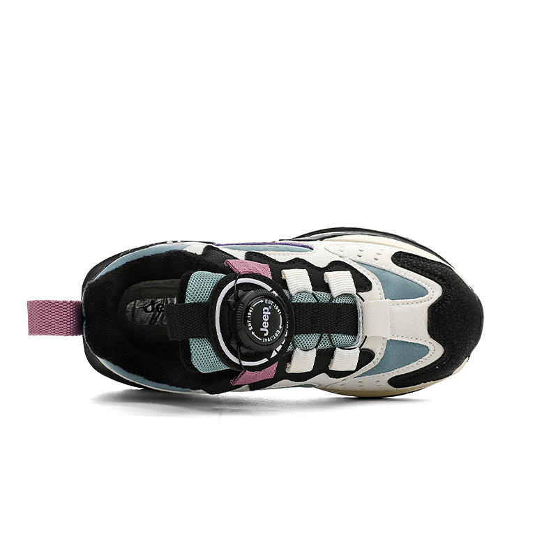 Jeep Кроссовки для бега с низким верхом Slip Resistant Cushioning Abrasion Resistant Ivory White/Black Kids' — фото 3