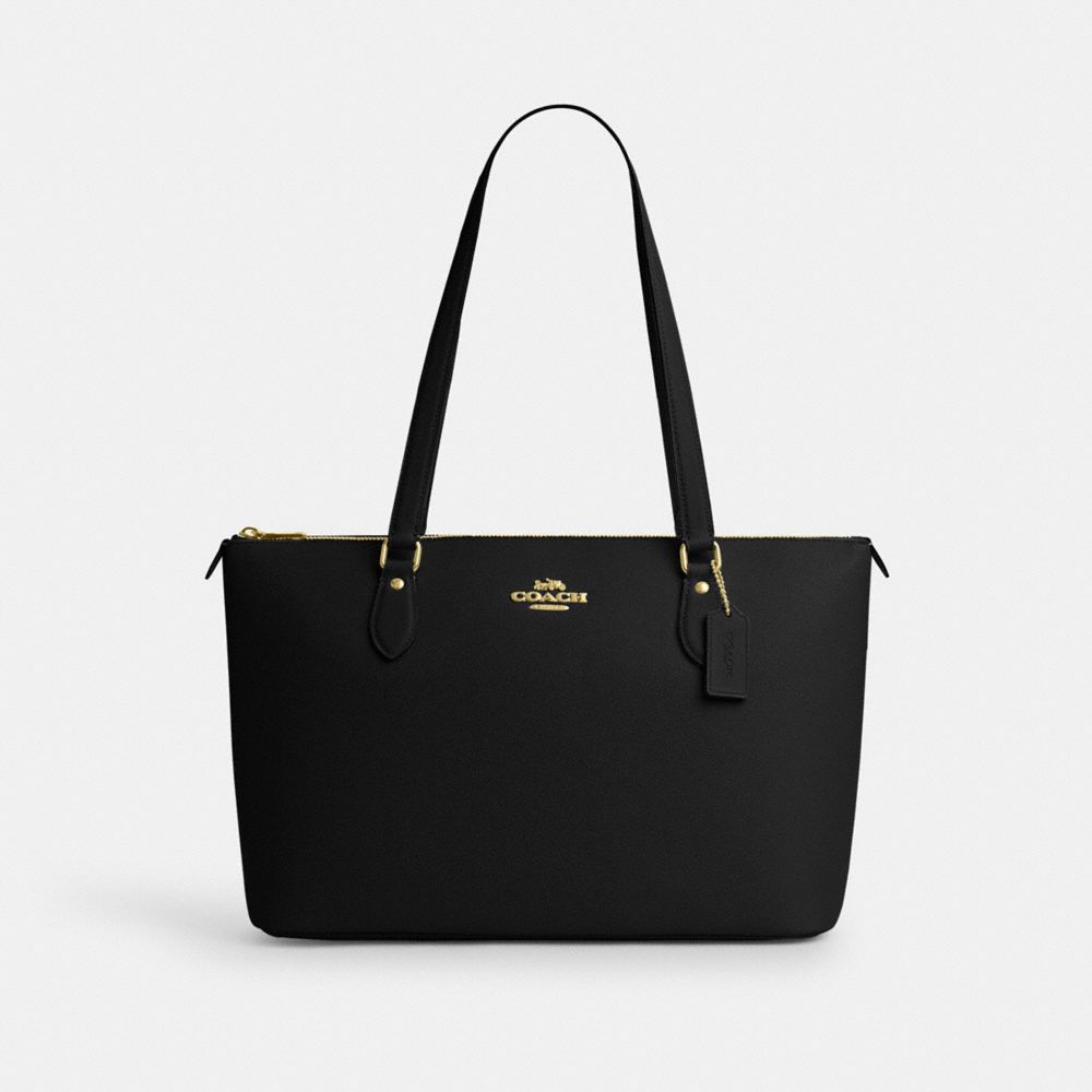 

Сумка-тоут Coach Gallery Tote Bag, золотой/черный